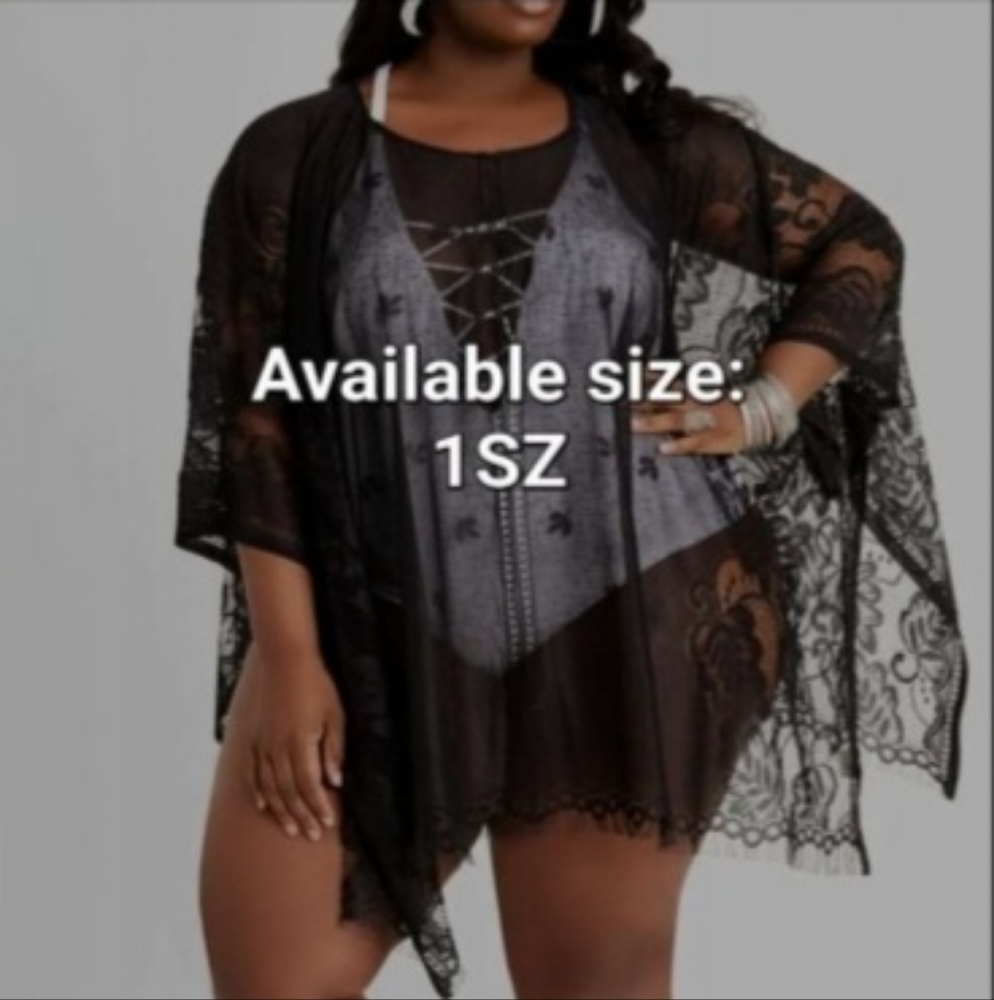 Ashley Stewart Ana & rose lace pullover cover